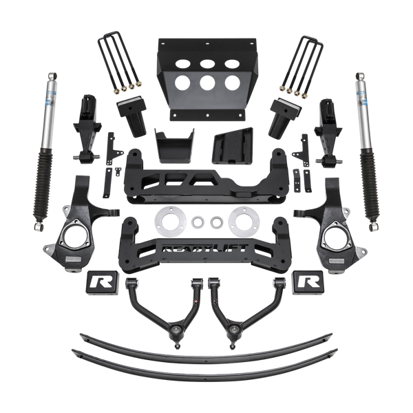 ReadyLift Suspension Lift Kit — 9" Lift — Cast Steel Control Arms — 2014-2018 Chevrolet Silverado 1500, select trims; 2014-2018 GMC Sierra 1500, select trims (44-3491)