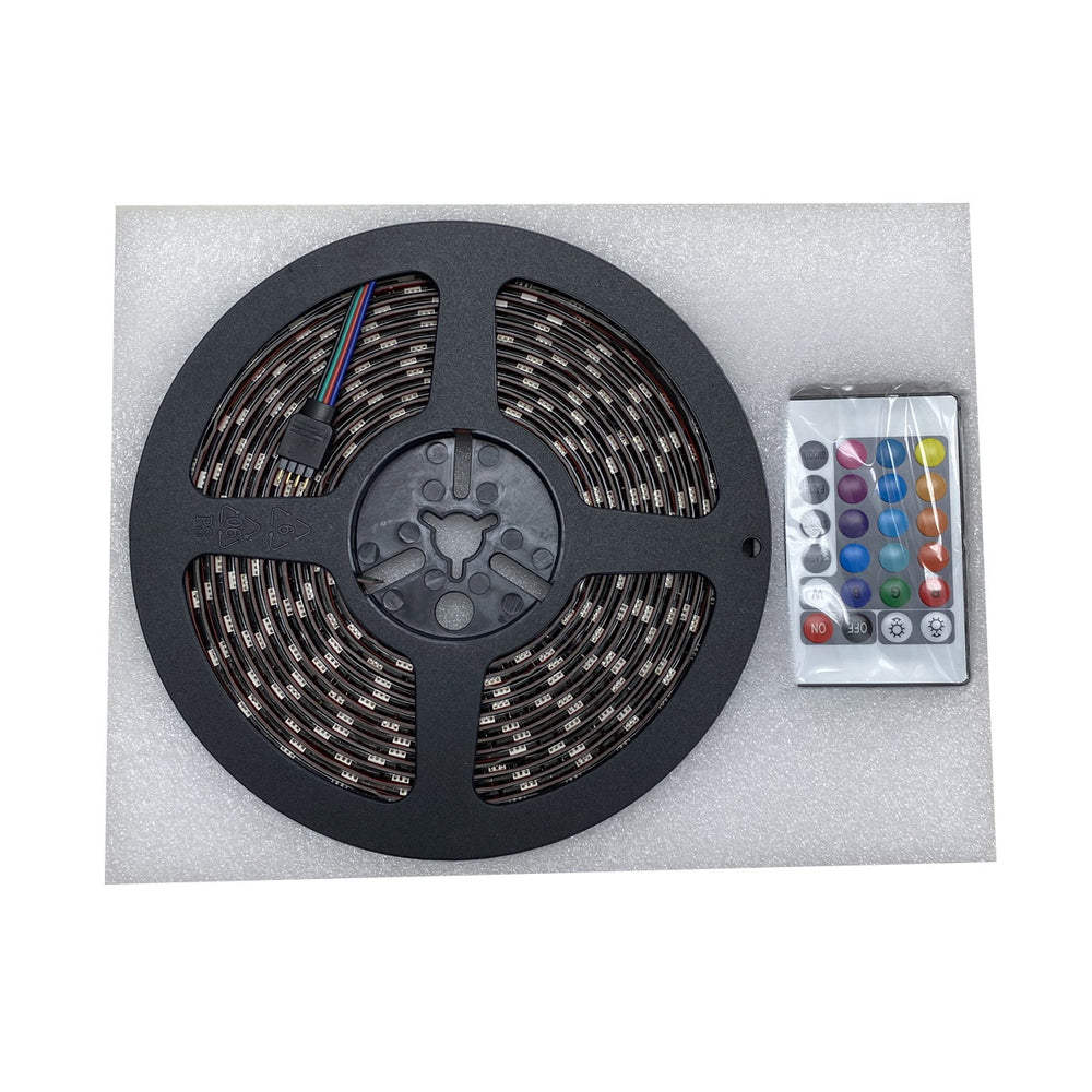 Race Sport 16ft (5M) 20-Color RGB Multi-Color 5050 LED Custom Tape Strip w/ Remote - Includes NEW Heavy Duty 3M adhesive backing IP66