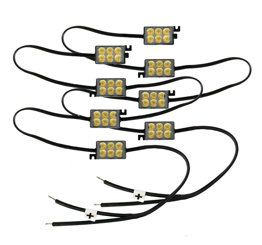 8-POD LED Complete Bed Rail Pod Lighting Kit 4 pods on left and 4 pods on right Race Sport Lighting