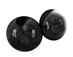 Blacked Out Face 7in LED Projector Conversion Kit 4x10W - Plug-&-Play H4 H/L Sold in Pairs Race Sport Lighting