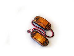 Race Sport Truck and Trailer LED 2.5x1in Amber Marker (w/ 2 Hole Mount) (Come in Pairs)