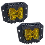 40-Watt LED Auxiliary Flush Mount Light with Amber Side Strobe - Profession Grade with Amber Fog Cutting Lens - Sold in 