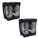 40-Watt LED Auxiliary Cube Light with Amber Side Strobe - Profession Grade with Clear Lens - Sold in Pairs - Race Sport 