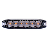 WHITE-AMBER Strobe Pro Series 6-LED Ultra thin style marker strobes with stylish clear lens face - Self Strobing pattern