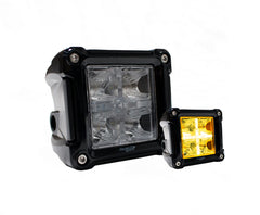 Race Sport Dual Function 3x3 Cube style Hi Power LED spot light with Amber marker and turn signal light functions