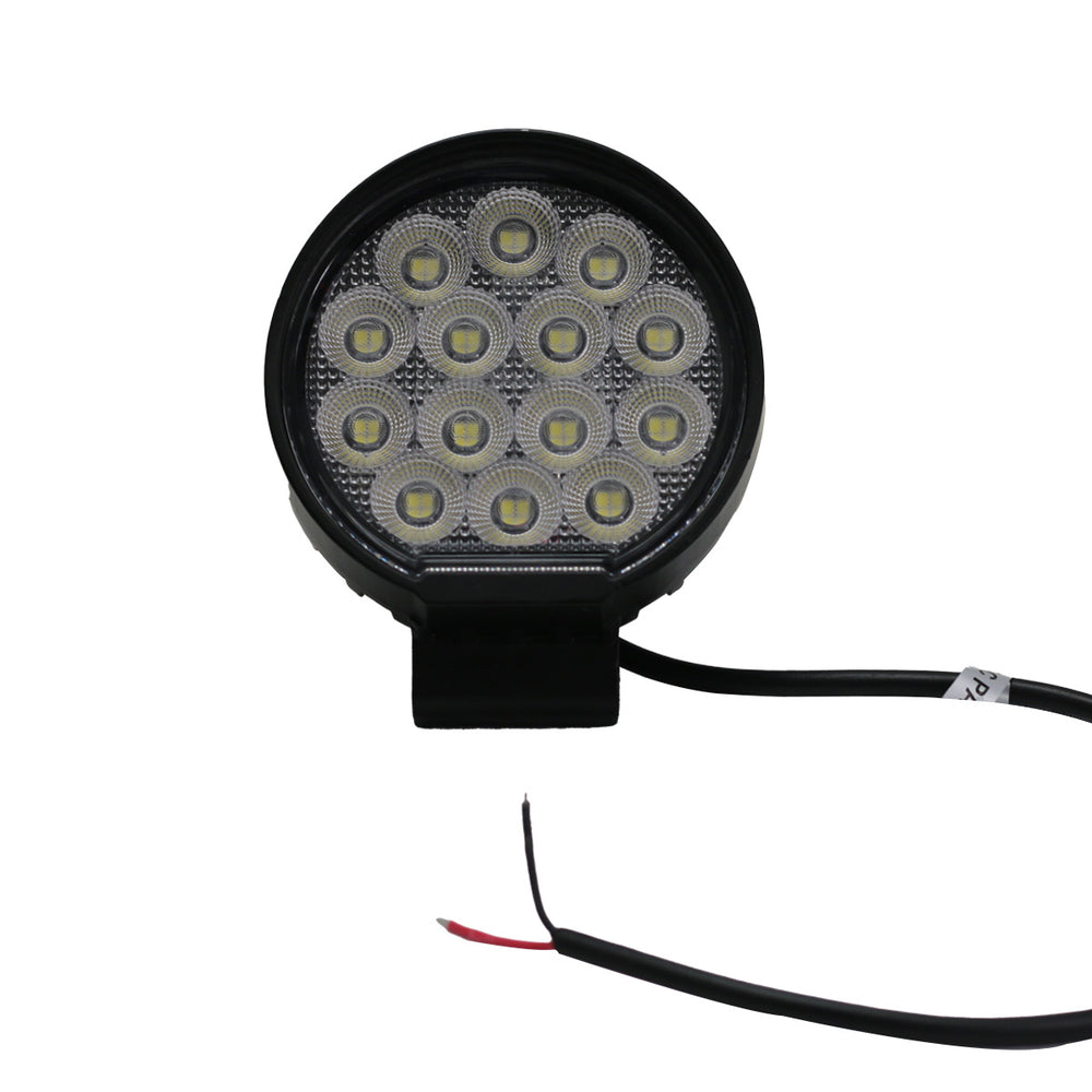 Race Sport 4.5-inch 56-Watt Round IQ Series Auxiliary LED Flood Beam Light - Industrial Grade Quadruplex Optical System