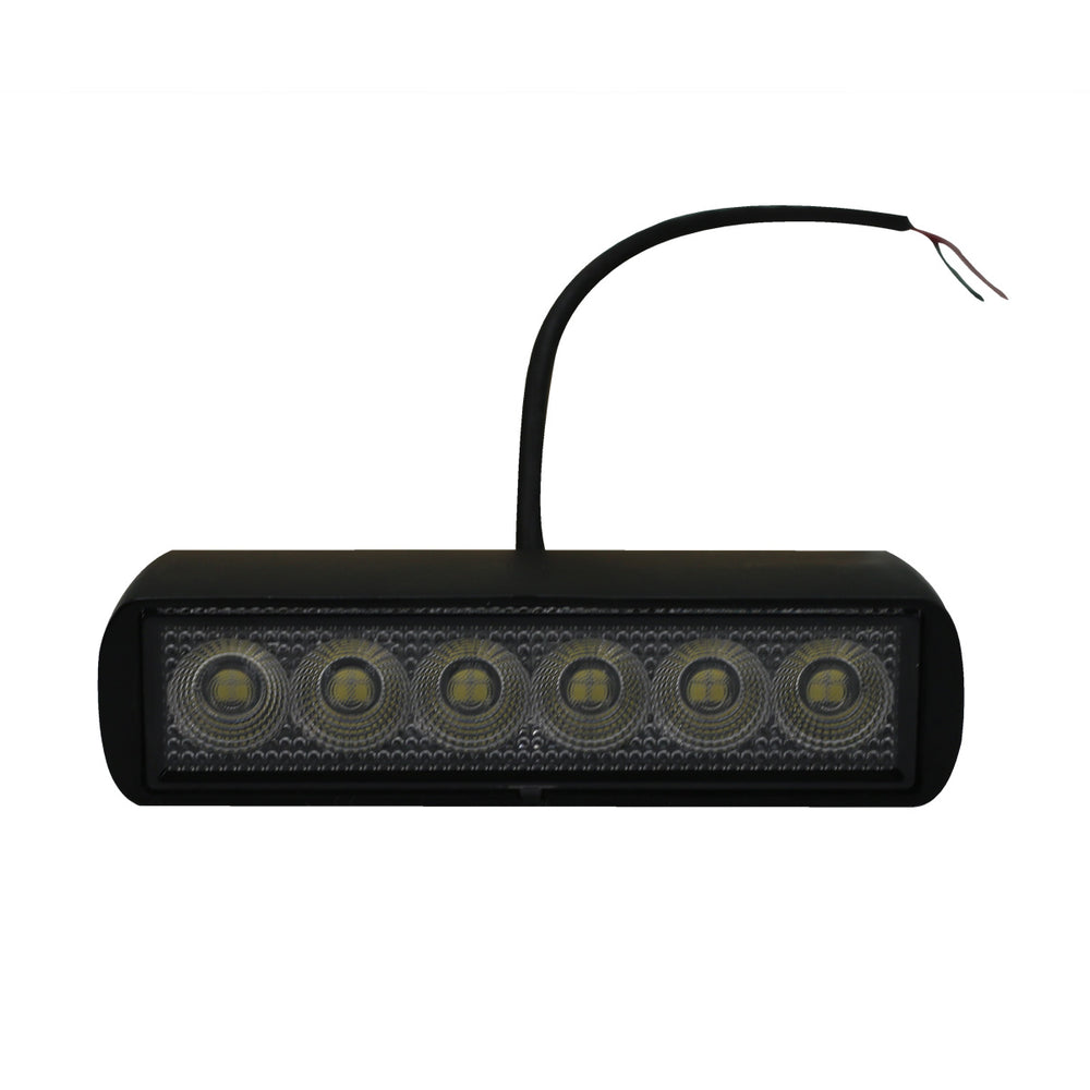 Race Sport 6 x 1.5in 24-Watt Rectangle IQ Series Auxiliary LED Flood Beam Light - Industrial Grade Quadruplex Optical System