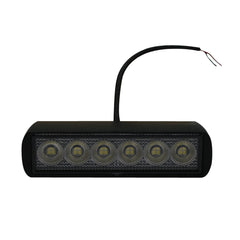 Race Sport 6 x 1.5in 24-Watt Rectangle IQ Series Auxiliary LED Flood Beam Light - Industrial Grade Quadruplex Optical System