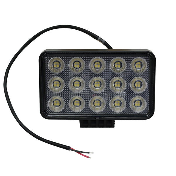 Race Sport 6 x 3.75in 60-Watt Rectangle IQ Series Auxiliary LED Flood Beam Light - Industrial Grade Quadruplex Optical System