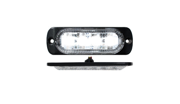 Race Sport 4-LED Ultra Slim Flush Mount 19-Flash Pattern Marker Strobe Light (White)