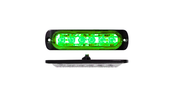Race Sport 6-LED Ultra Slim Flush Mount 19-Flash Pattern Marker Strobe Light (GREEN)