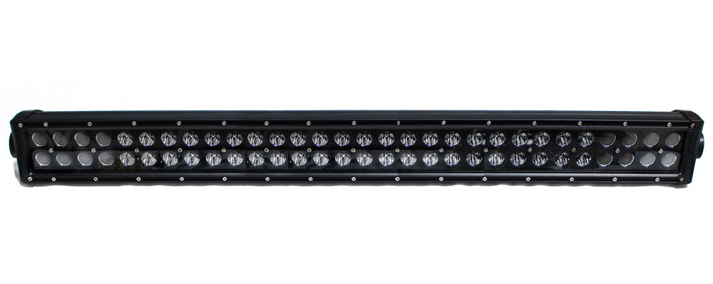 Race Sport BLACKED OUT Series 30in Straight, Double Row, Silver Combo-Flood/Beam Straight Hi Performance Light Bar 180w