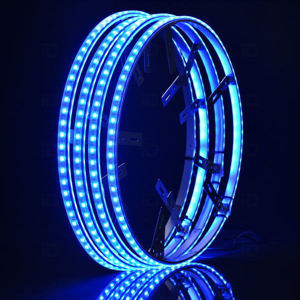Race Sport ColorSMART Bluetooth Controlled 15.5inch LED Wheel Light Kits with 16 Million colors with Chasing Function with Turn and Brake