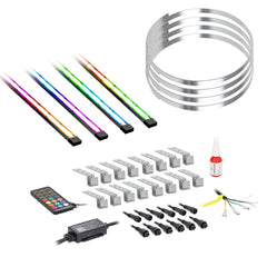 Race Sport ColorTRAIL 14-18inch Adjustable RGBW Multi-Color LED Wheel Light Kits - 1007844