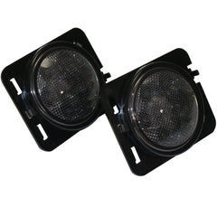 Race Sport 2007-2017 Jeep Wrangler AMBER color Front Side Marker LEDs with black smoked lens (Pair) 4-Watt 80 Lumens