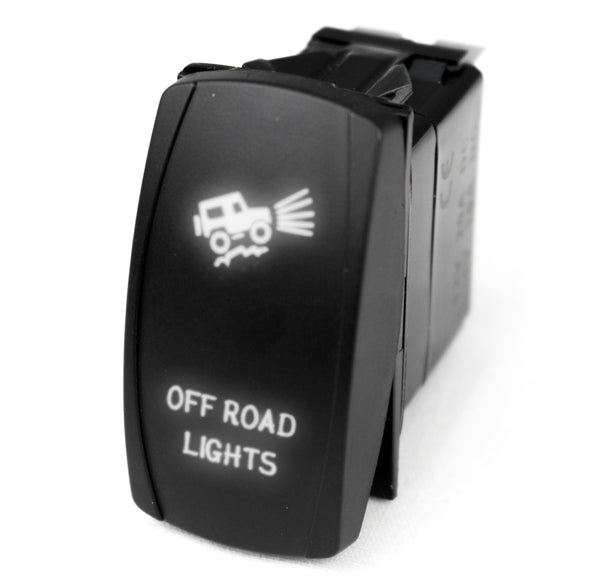 Race Sport LED Rocker Switch w/ White LED Radiance (Off-road Lights) (RSLE10W)