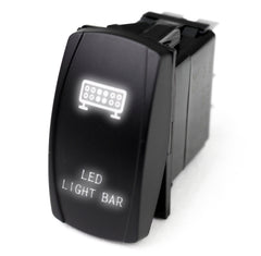 Race Sport LED Rocker Switch w/ White LED Radiance (LED Light Bar)