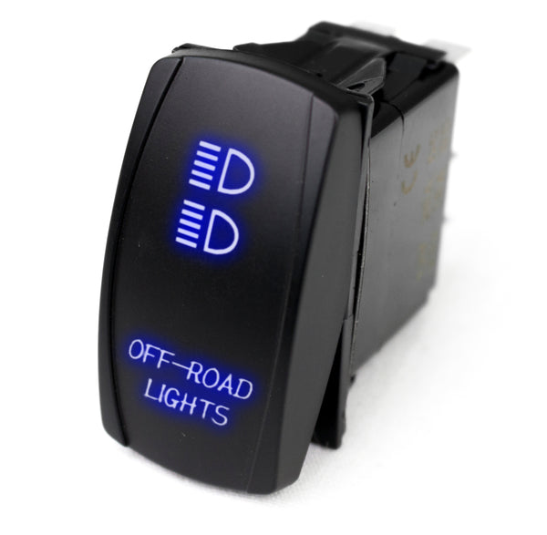 Race Sport LED Rocker Switch w/ Blue LED Radiance (Off-road Lights) (RSLJ11B)