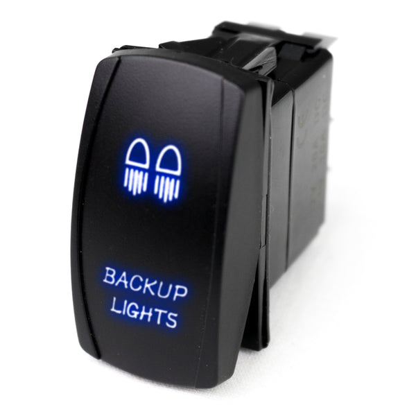 Race Sport LED Rocker Switch w/ Blue LED Radiance (Backup Lights)