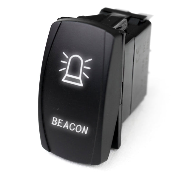 Race Sport LED Rocker Switch w/ White LED Radiance (Beacon)