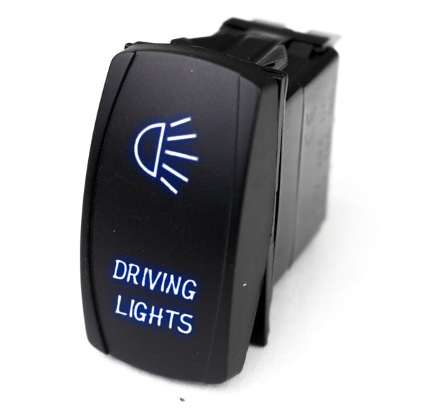 Race Sport LED Rocker Switch w/ Blue LED Radiance (Driving Lights)