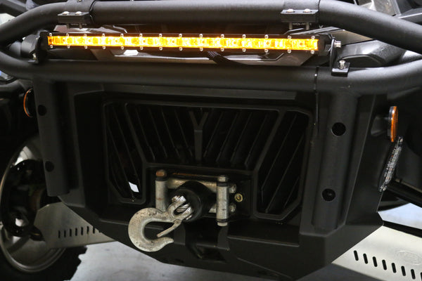 Race Sport 26in 5w LoPro Ultra Slim LED Light Bar with Amber Marker - Running Light Function 120w - Includes Rocker Switch Harness