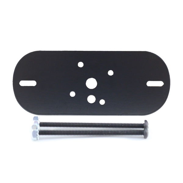 Race Sport Grill Back Mounting Plate for Marker Strobe Surface Mount Light Heads - Black Powder Coated Steel
