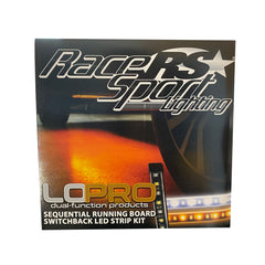 Race Sport NEW - LoPRO 60in Sidekick Sequential Running Board Switchback LED Strip Kit (White-Amber)