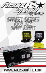 Street Series 3x3in 16W 4-LED Cube Spot Lights w/ Amber Cover (Sold as Pair)