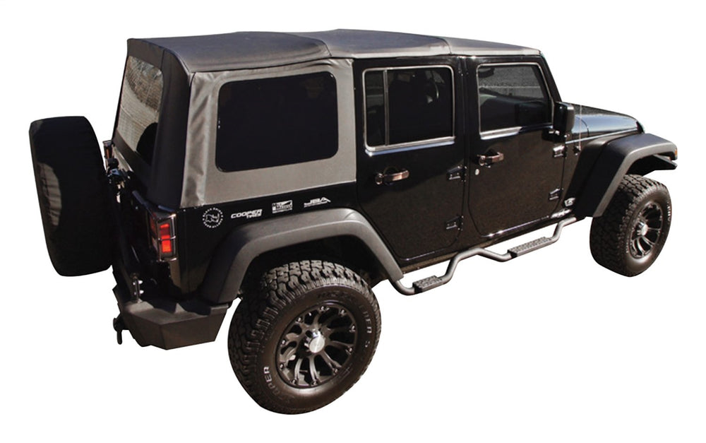 RT Offroad Black OEM Replacement Soft Top for 2007-09 JK Wrangler w/ 4-Full Steel Doors