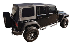 RT Offroad Black OEM Replacement Soft Top for 2007-09 JK Wrangler w/ 4-Full Steel Doors