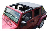 Black Diamond Bowless Soft Top w/ Tinted Windows for 07-18 JK Wrangler w/ 2 Dr.