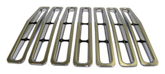 RT Offroad 7 Piece Chrome Plastic Grille Inserts for 87-95 Jeep YJ Wrangler, Snap-In Pieces