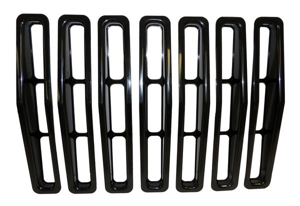 RT Offroad Ensemble d'inserts de calandre à enclencher 1987-1995 Jeep Wrangler - noir