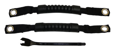 RT Offroad Interior Door Handle Kit for TJ Wranglers, Incl. 2 Black Nylon & Rubber Handles