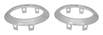 RT Offroad HVAC Vent Accents for Select 07-10 Jeep JK Wrangler Plastic, Chrome Finish