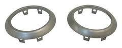 RT Offroad HVAC Vent Accents for Select 07-10 Jeep JK Wrangler Set of 2, Plastic, Silver
