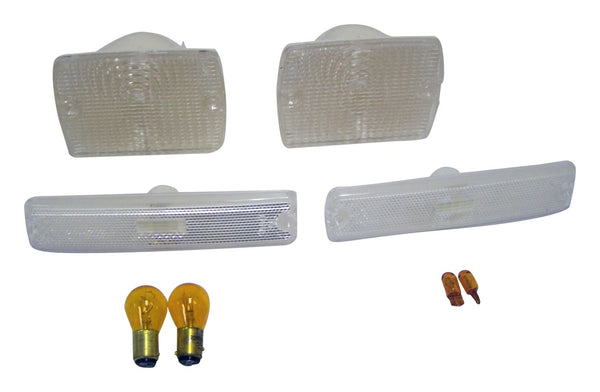 RT Offroad Ensemble de feux de stationnement et de position latéraux transparents pour 87-93 Jeep YJ Wrangler