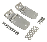 Polished Stainless Steel Hood Hinge Set for 97-06 Jeep TJ Wrangler