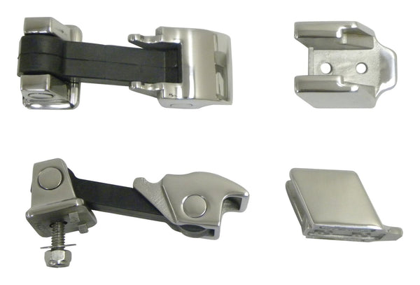 RT Offroad Left & Right Stainless Steel Hood Catch Kit Jeep 2007-2018 JK Wrangler