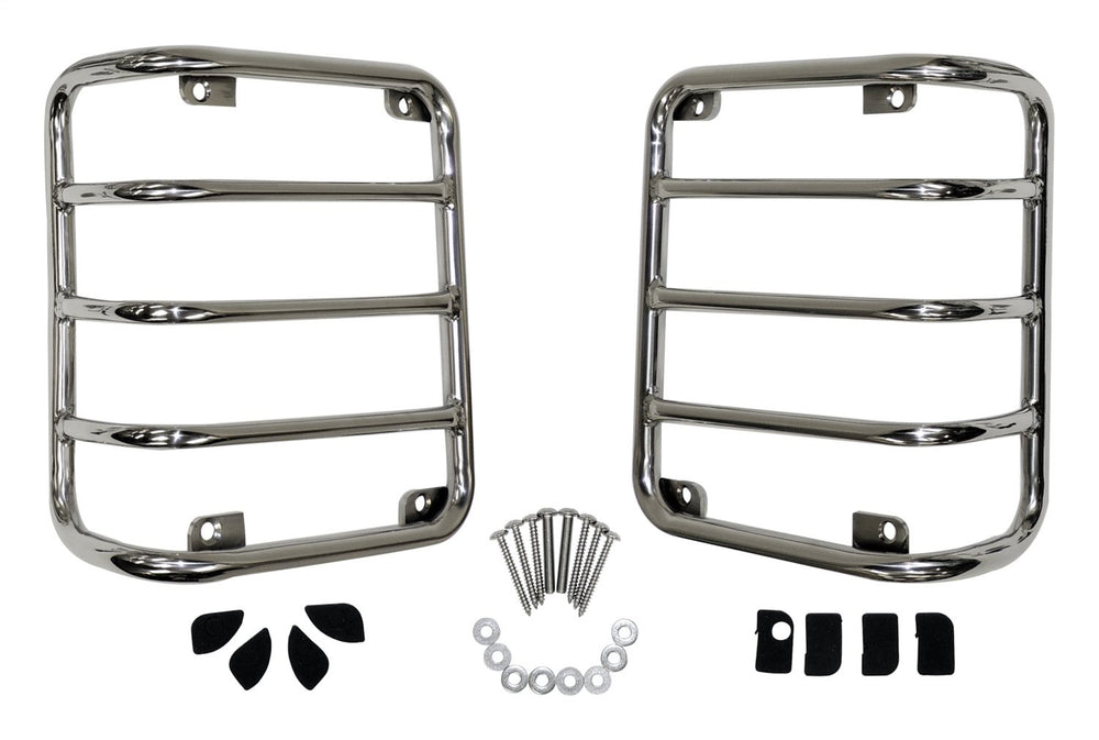 RT Offroad Stainless Steel Tail Light Guard Set for 07-18 Jeep JK Wrangler Incl. Hardware (RT34080)