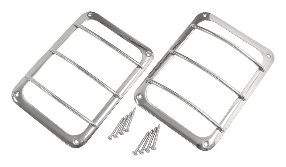 RT Offroad Stainless Steel Tail Light Guard Set for 07-18 Jeep JK Wrangler Incl. Hardware (RT34081)
