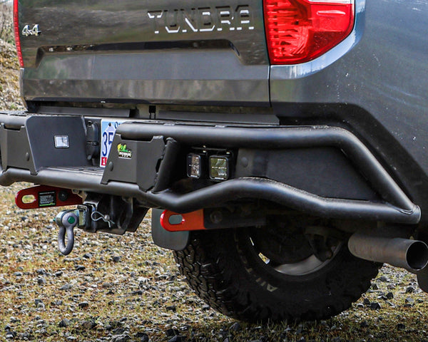 Ironman 4x4 - Raid Rear Bumper Kit - 40W Spot Amber Lights - 20W Spot Amber Lights for Toyota Tundra (2014-2021) (RTB073K-8BA2BA)