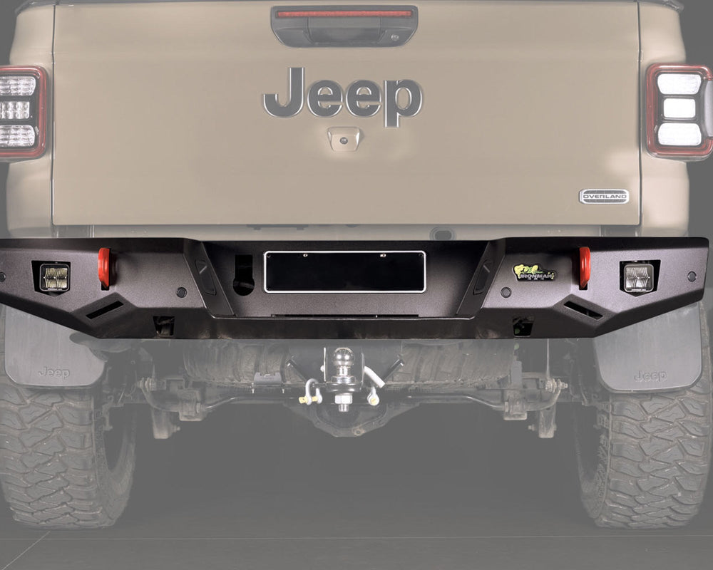 Ironman 4x4 Jeep Gladiator JT Raid Series Rear Bumper Kit - NO Lights (RTB077JTK-N)