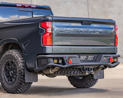Ironman 4x4 - Raid Rear Bumper Kit - 40W Spot Amber Lights - 20W Flood Red Lights for Chevrolet Silverado 1500 (2019+) (RTB087CVK-8BA2BFR)