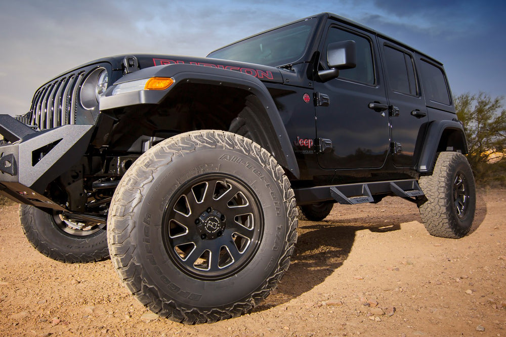 Raptor 2018+ Wrangler JL Unlimited 4 Door Blk Cab Length Rt Steps