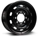 RTX BLACK STEEL WHEEL 17X7.5 8-165.1 CENTER BORE 121.3 +40MM