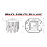 Rigid Industries Radiance+ Scene RGBW Flush Mount (682153) — view 3