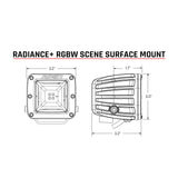 Rigid Industries Radiance+ Scene Rgbw Surface Mount | Pair