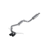 3in. Cat-Back Dual Center Rear Outlet. T409 With BLK Tips.